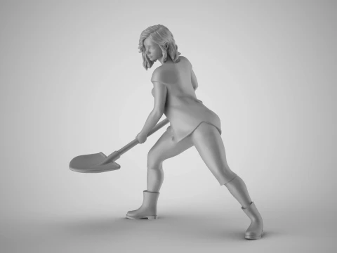 Woman Gardener 3D Print Model