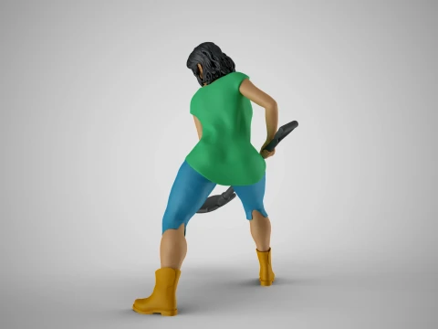 Woman Gardener 3D Print Model
