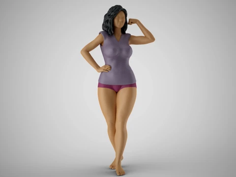Woman Feeling Strong 3D Print Model