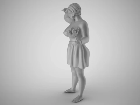 Woman Cleaning Home 2 3D Print Model