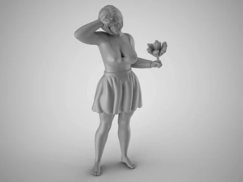 Woman Cleaning Home 2 3D Print Model