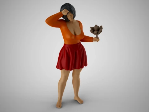 Woman Cleaning Home 2 3D Print Model