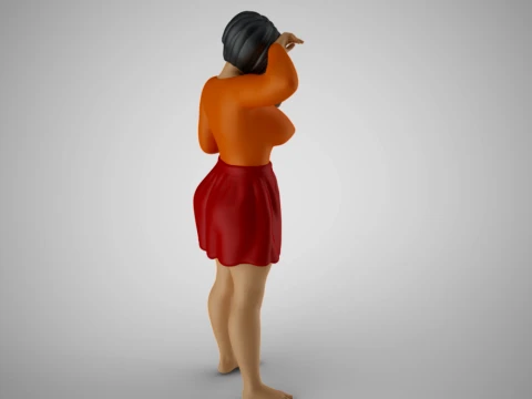 Woman Cleaning Home 2 3D Print Model