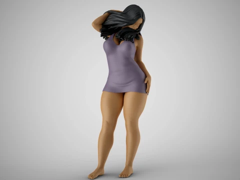 Woman at Balcony Modèles 3D en vedette