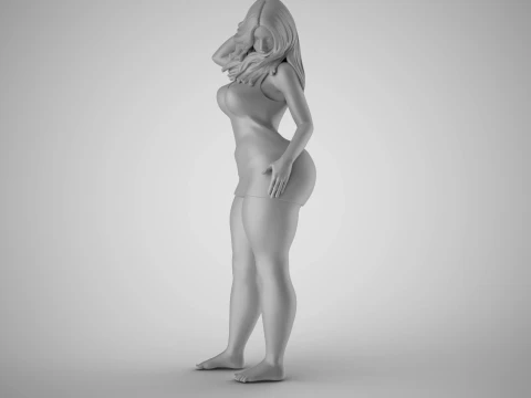 Woman at Balcony 3D Print Model