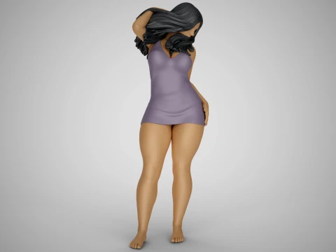 Woman at Balcony 3D Print Model