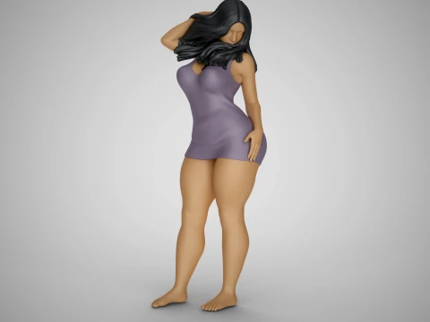 Woman at Balcony 3D Print Model