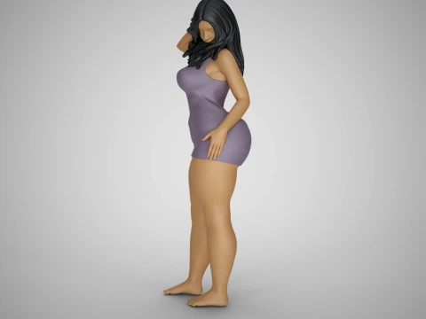 Woman at Balcony 3D Print Model