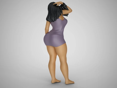 Woman at Balcony 3D Print Model