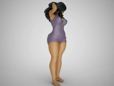 Woman at Balcony 3D Print Model