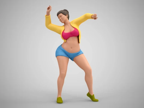 Woman at the Party 3D Print Model