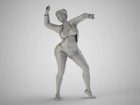 Woman at the Party 3D Print Model