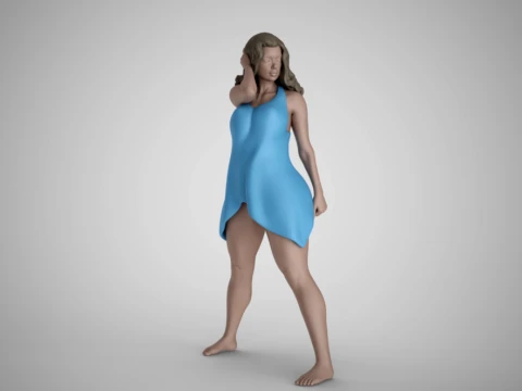 Woman at Crossroads 3D Print Model
