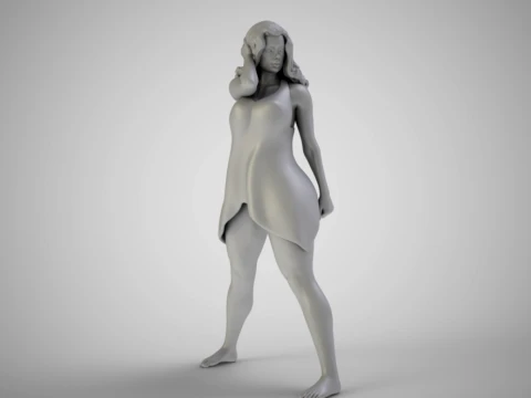 Woman at Crossroads 3D Print Model