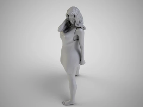 Woman at Crossroads 3D Print Model