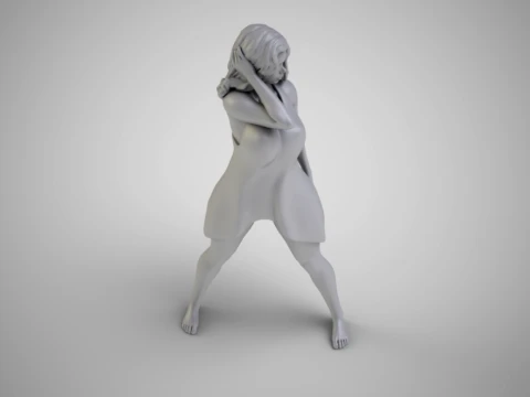Woman at Crossroads 3D Print Model