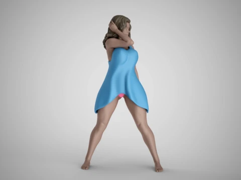 Woman at Crossroads 3D Print Model