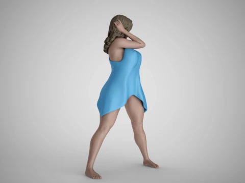 Woman at Crossroads 3D Print Model