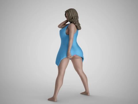 Woman at Crossroads 3D Print Model