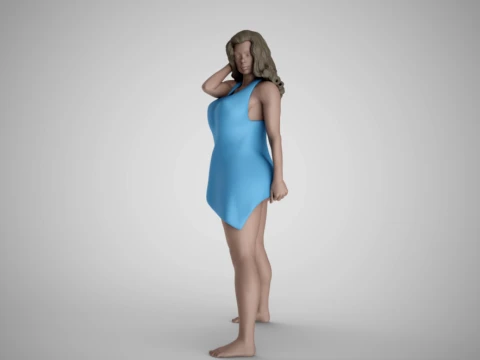 Woman at Crossroads 3D Print Model