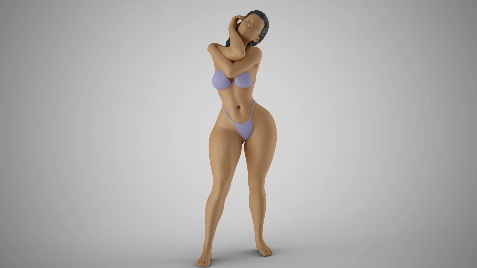 Woman Artwork Stance 2 3D Print Model .c4d .max .obj .3ds .fbx .stl .blend 