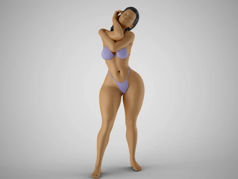 Woman Artwork Stance 2 3D Print Model