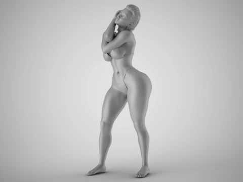 Woman Artwork Stance 2 3D Print Model