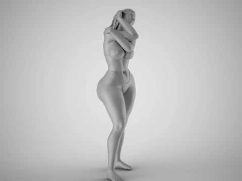 Woman Artwork Stance 2 3D Print Model