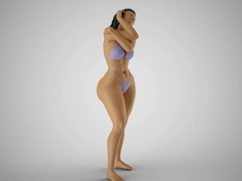 Woman Artwork Stance 2 3D Print Model