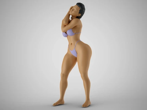 Woman Artwork Stance 2 3D Print Model