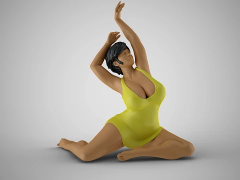 Woman Against the Breeze 3D Принт Модель