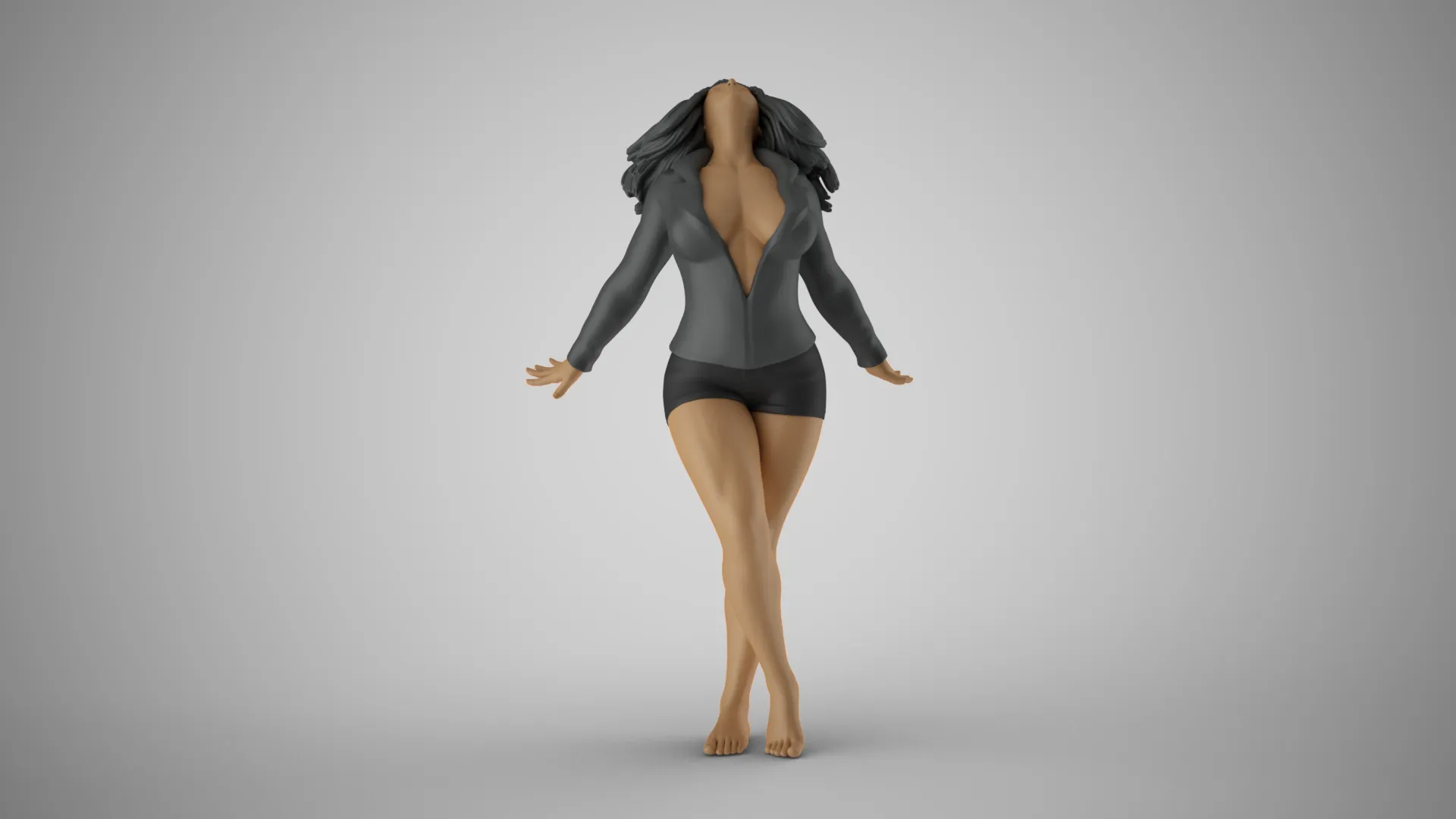 Woman Ascension 3D Print Model .c4d .max .obj .3ds .fbx .stl .blend 