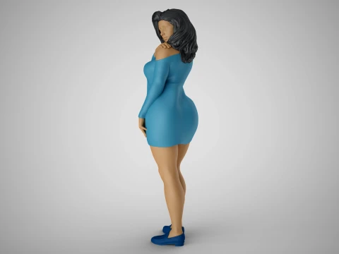Woman Artwork Stance 5 3D Druckmodell