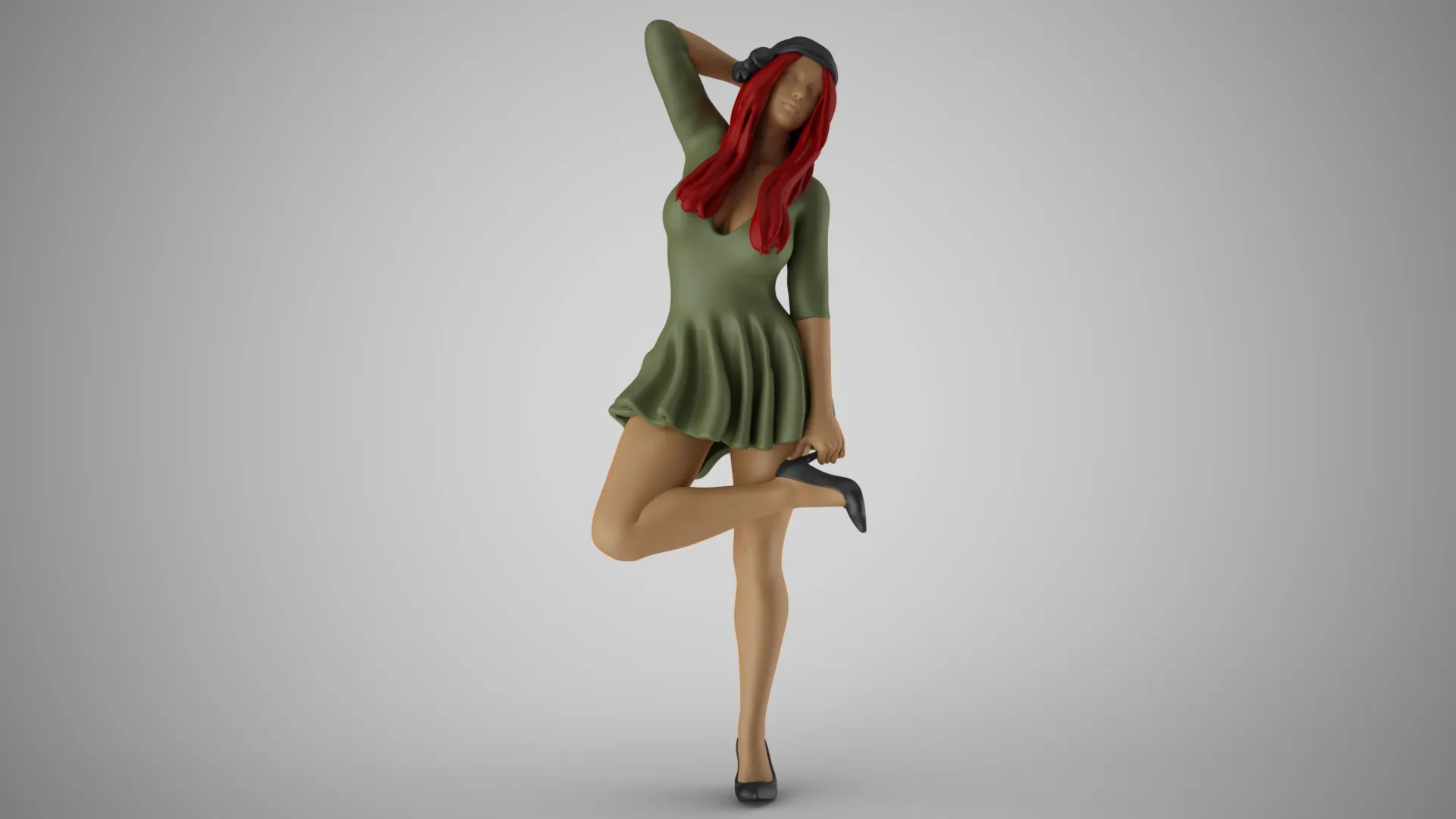 Woman Artwork Stance 6 3D Print Model .c4d .max .obj .3ds .fbx .stl .blend 