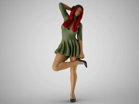 Woman Artwork Stance 6 3D Druckmodell