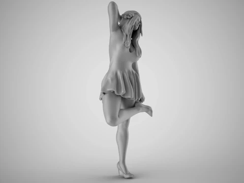 Woman Artwork Stance 6 3D Print Model