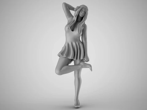 Woman Artwork Stance 6 3D Print Model