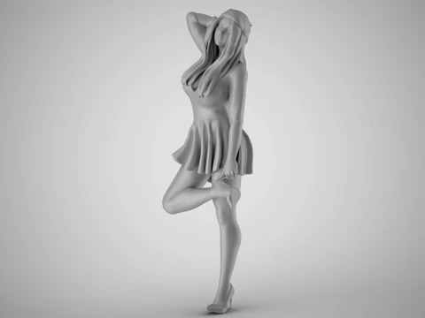 Woman Artwork Stance 6 3D Print Model