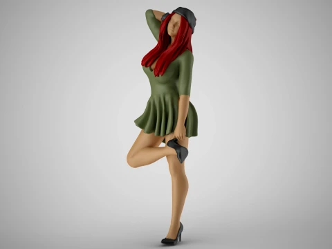Woman Artwork Stance 6 3D Print Model