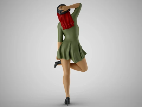 Woman Artwork Stance 6 3D Print Model