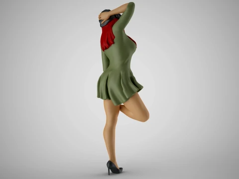 Woman Artwork Stance 6 3D Print Model