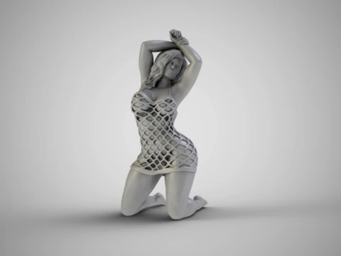 Winter Beauty Woman 2 3D Print Model