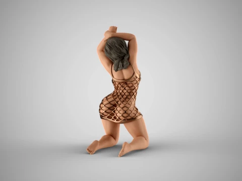 Winter Beauty Woman 2 3D Print Model