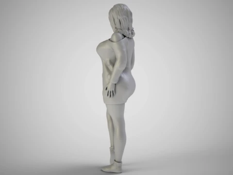Winter Beauty Woman 3D Print Model