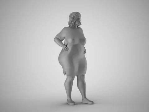 Winter Beauty Woman 3 3D Print Model