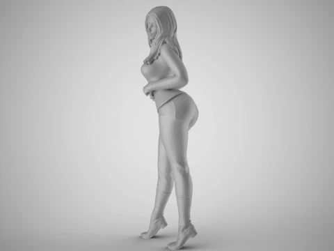 Winter Beauty Woman 4 3D Print Model