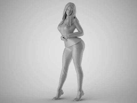 Winter Beauty Woman 4 3D Print Model