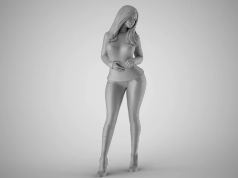 Winter Beauty Woman 4 3D Print Model