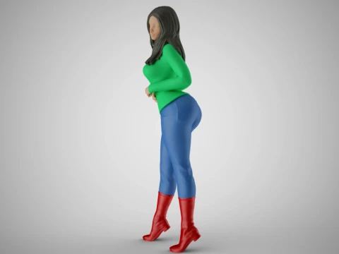 Winter Beauty Woman 4 3D Print Model