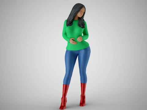 Winter Beauty Woman 4 3D Print Model